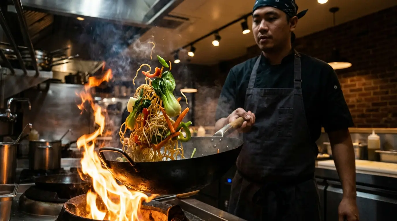 Wok cooking